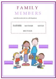 English Worksheet: Family Members