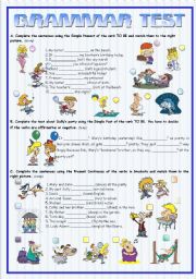 English Worksheet: GRAMMAR TEST