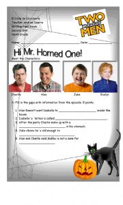 English Worksheet: Two and a Half Men 