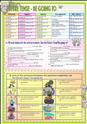 English Worksheet: Future Tense - be going to