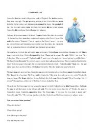 English Worksheet: Cinderella