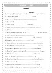 English Worksheet: Past Simple (negative)