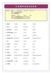 English worksheet: Comparison