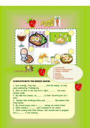 English worksheet: FOOD