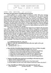 English Worksheet: Air Pollution