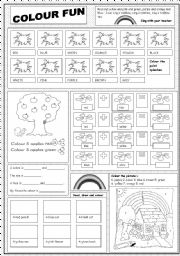 English Worksheet: Colour Fun