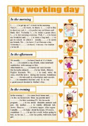 English Worksheet: Daily  routine