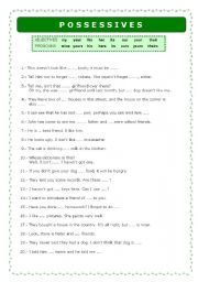 English Worksheet: Possessive