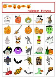 English Worksheet: Halloween Pictures