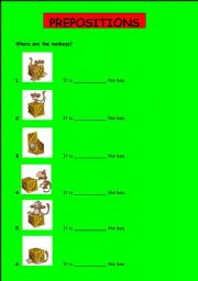 English worksheet: Prepositions