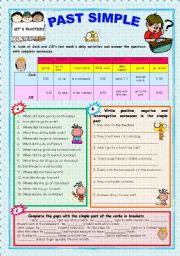 English Worksheet: PAST SIMPLE - Let`s Practice2