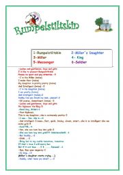 English Worksheet: Rumpelstiltskin Drama Script