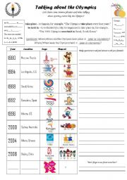 English Worksheet: Talking About the Olympics