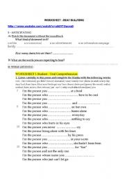 English Worksheet: violence at school