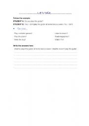 English worksheet: Do you...