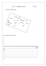 English worksheet: introduce your self