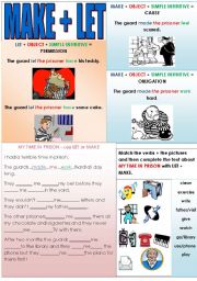 English Worksheet: MAKE + LET