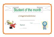 Student of the month