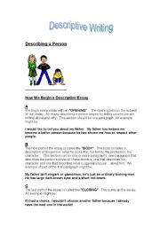 English worksheet: Describing a Person