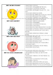 PRESENT PERFECT CONTINUOUS CARDS