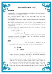 English Worksheet: Group work - Instructions