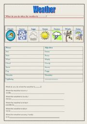 English Worksheet: Weather