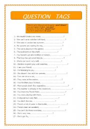 English Worksheet: Question Tags