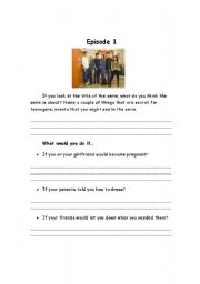 English worksheet: The Secret Life of the American Teenager