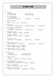 English Worksheet: Placement test for Elementary level