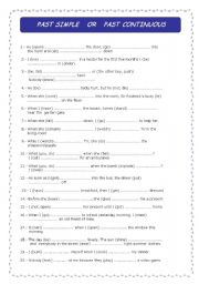Past Simple vs Past Continuous