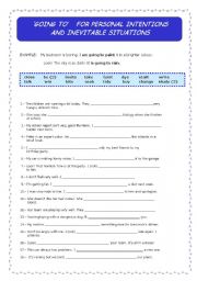 English Worksheet: Going to