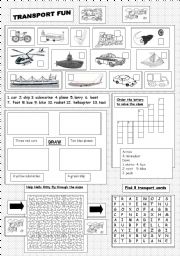 English Worksheet: Transport Fun