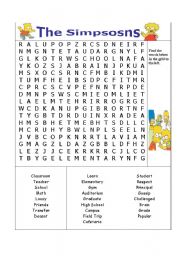 English worksheet: The Simpsons