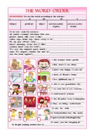 English Worksheet: WORD ORDER in the sentence