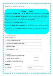 English Worksheet: Reading comprehension