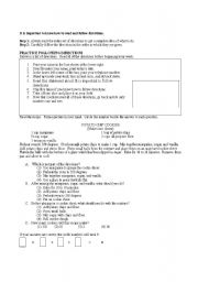English Worksheet: How to Read and Follow Directions