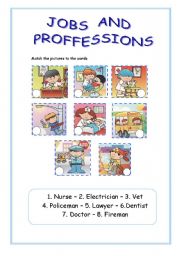 English worksheet: Jobs and Proffessions