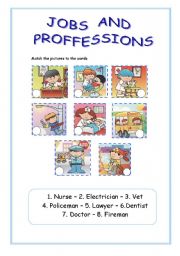 English Worksheet: Jobs and Proffessions