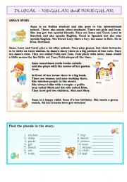 English Worksheet: plurals- regular and irregular