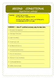 English Worksheet: Conditionals - 2nd Conditional and review on 1st.