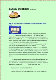 English Worksheet: Simple Past or Reading: Black Robbers