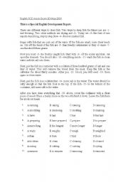 English Worksheet: Mock FCE (tenses, comparatives, gerunds)  With KEY