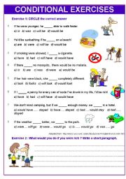 English Worksheet: conditional: exercises