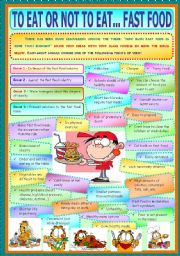 English Worksheet: To Eat Or Not To Eat... Fast Food