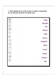 English worksheet: Emotions