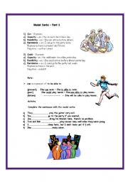English Worksheet: Modal Verbs Part 1