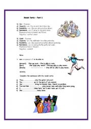 English worksheet: Modal Verbs Part 1