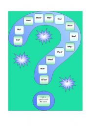 English Worksheet: Questions Gameboard