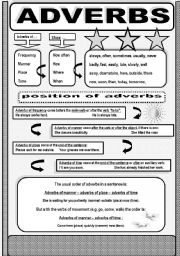 English Worksheet: ADVERBS IN BLACK AND WHITE