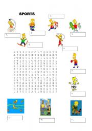 English Worksheet: Sports -  The Simpsons